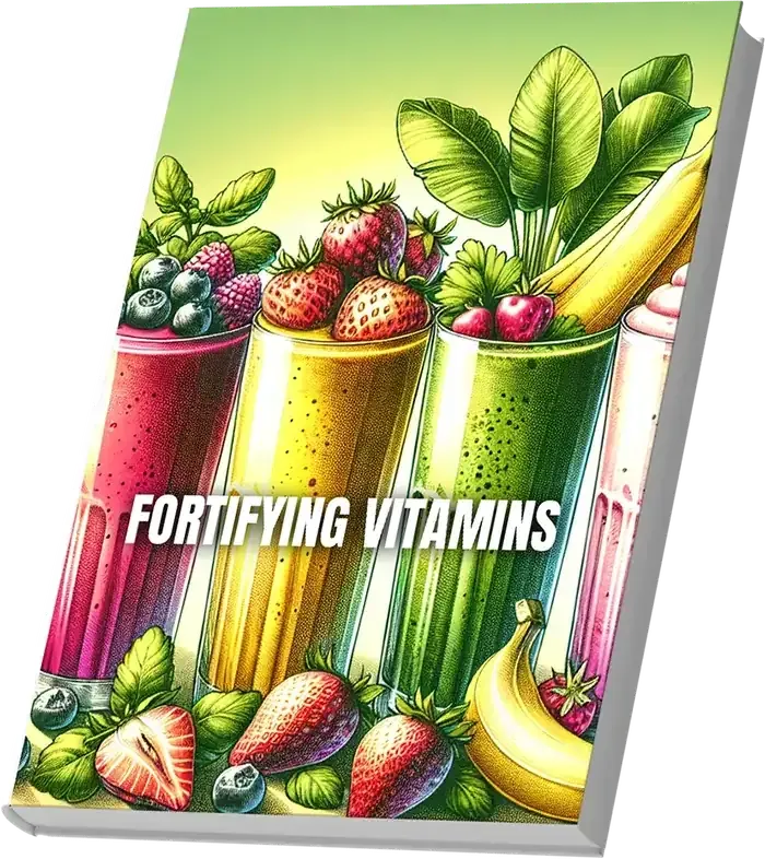 Ebook cover: 'Fortifying Vitamins', shown on the sales page with a $49 value
