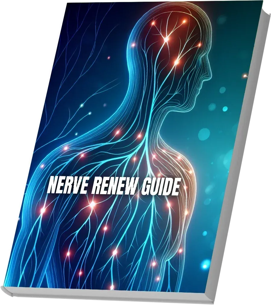 Ebook cover: 'Nerve Renew Guide', shown on the sales page with a $67 value