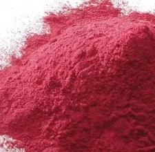 A heap of fine red powder, an unlabeled stock photo from the brand's image set