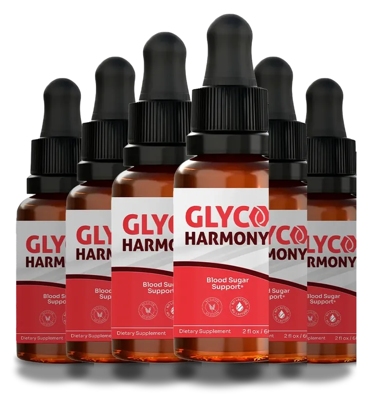 A group of Glyco Harmony bottles; the brand photo shows six, and this pack ships eight
