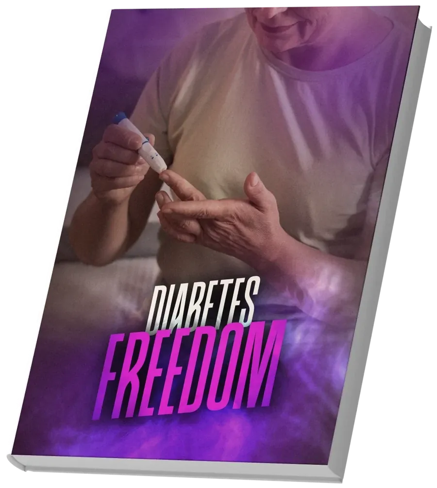 Ebook cover: 'Diabetes Freedom', shown on the sales page with a $67 value