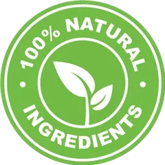 100% natural ingredients badge